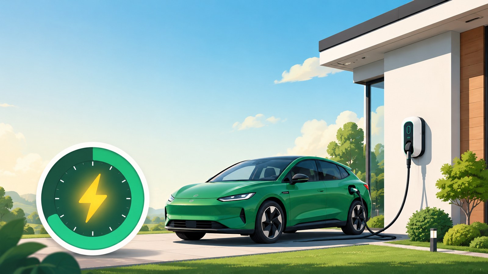 Ako dlho trvá nabitie elektromobilu – elektromobil, WallBox a ukazovateľ nabíjania